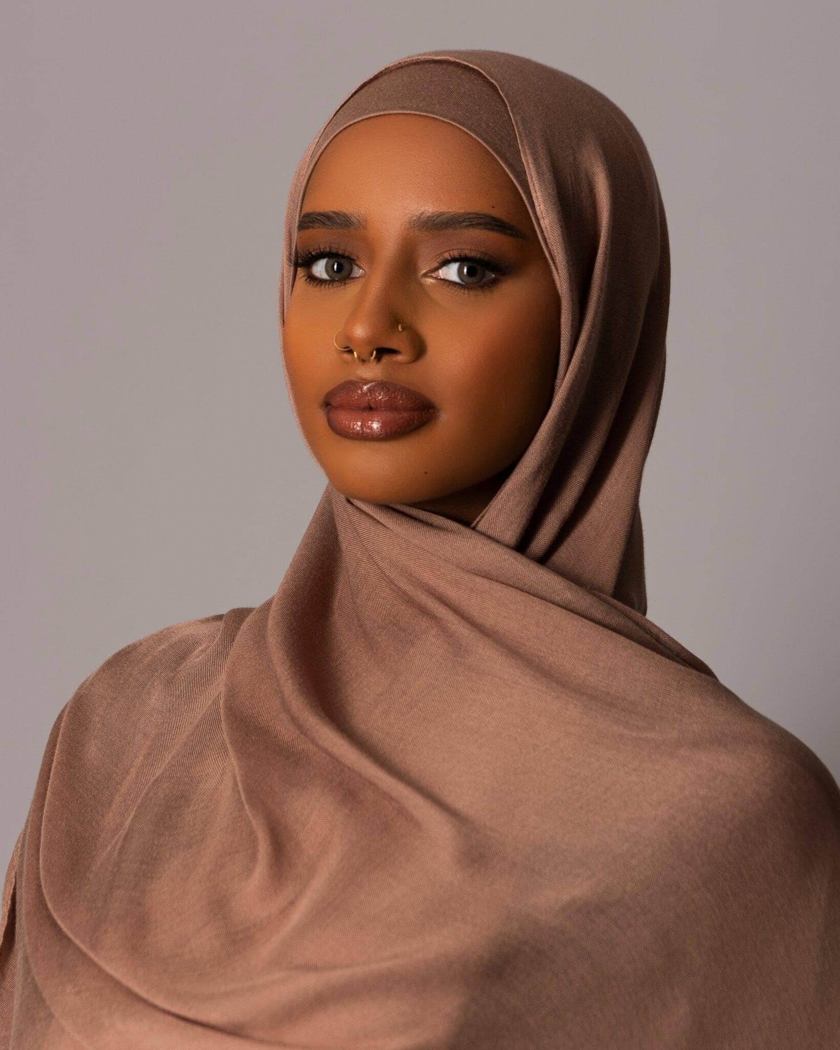 Premium Modal Hijab with matching under cap set - Soft Cocoa - Hals and Sals