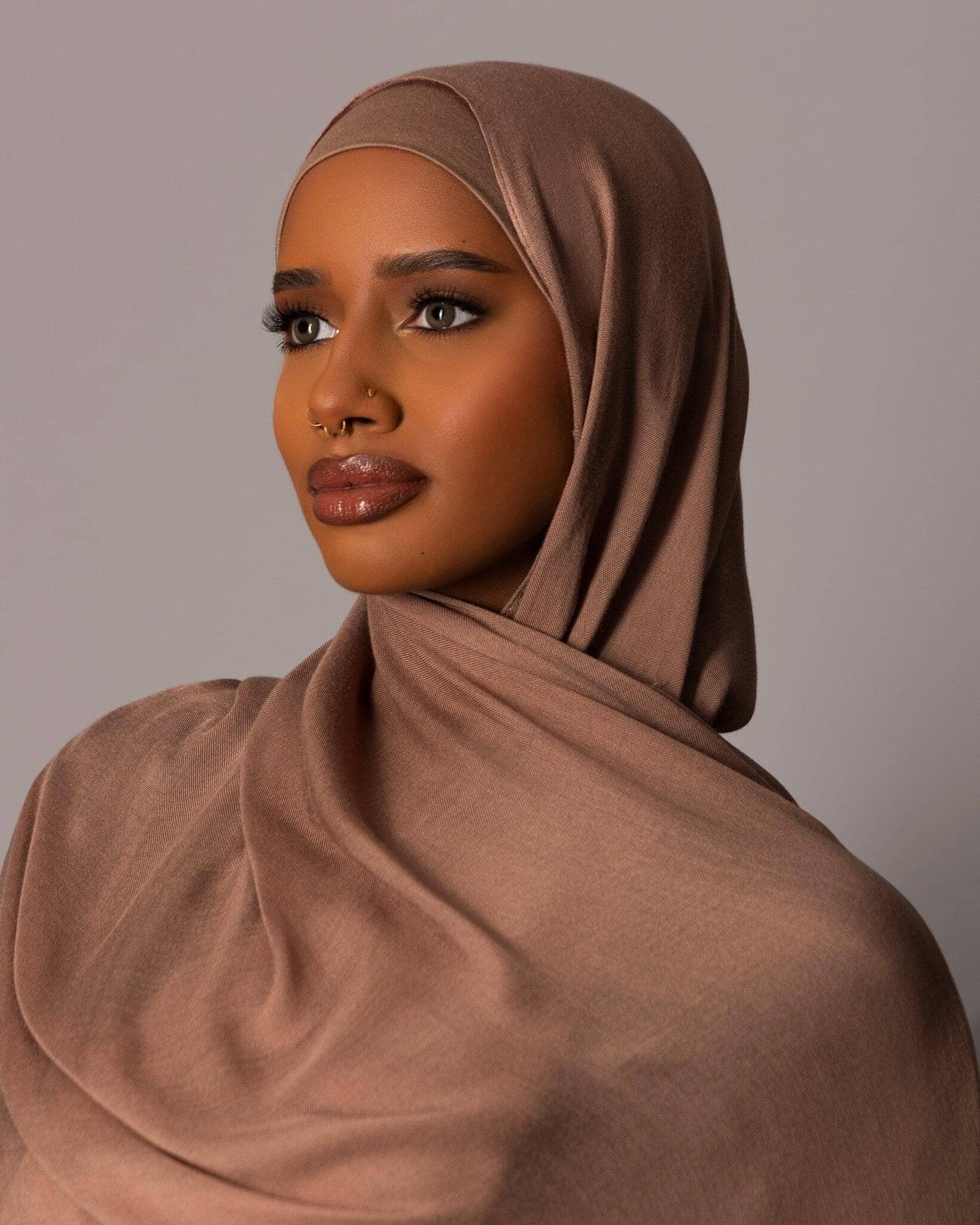 Premium Modal Hijab with matching under cap set - Soft Cocoa - Hals and Sals