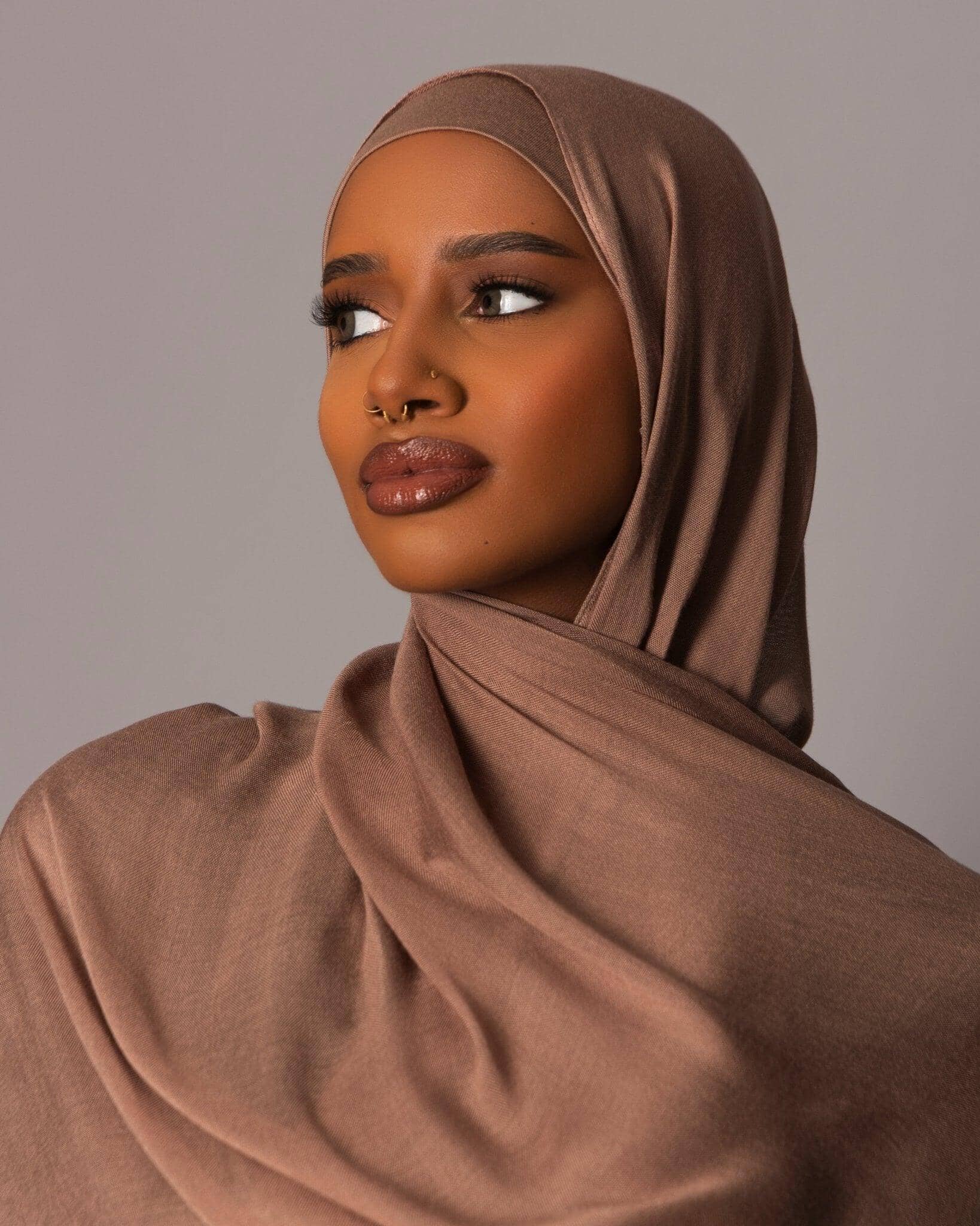 Premium Modal Hijab with matching under cap set - Soft Cocoa - Hals and Sals