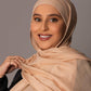 Premium Modal Hijab with matching under cap set - Peach Beige - Hals and Sals