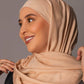 Premium Modal Hijab with matching under cap set - Peach Beige - Hals and Sals