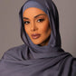 Premium Modal Hijab with matching under cap set – Ash Slate - Hals and Sals