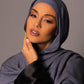 Premium Modal Hijab with matching under cap set – Ash Slate - Hals and Sals