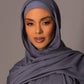 Premium Modal Hijab with matching under cap set – Ash Slate - Hals and Sals