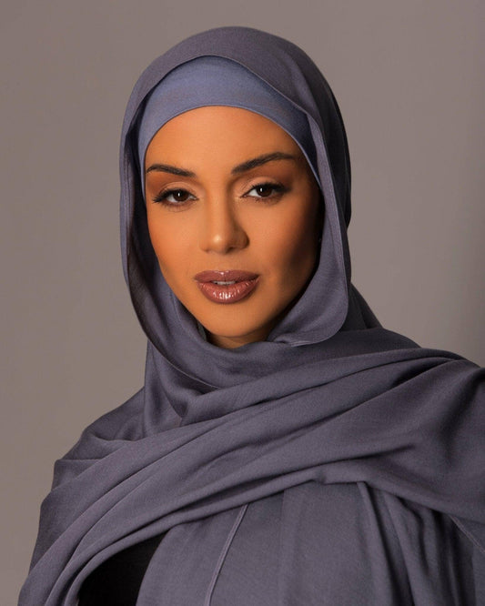 Premium Modal Hijab with matching under cap set – Ash Slate - Hals and Sals