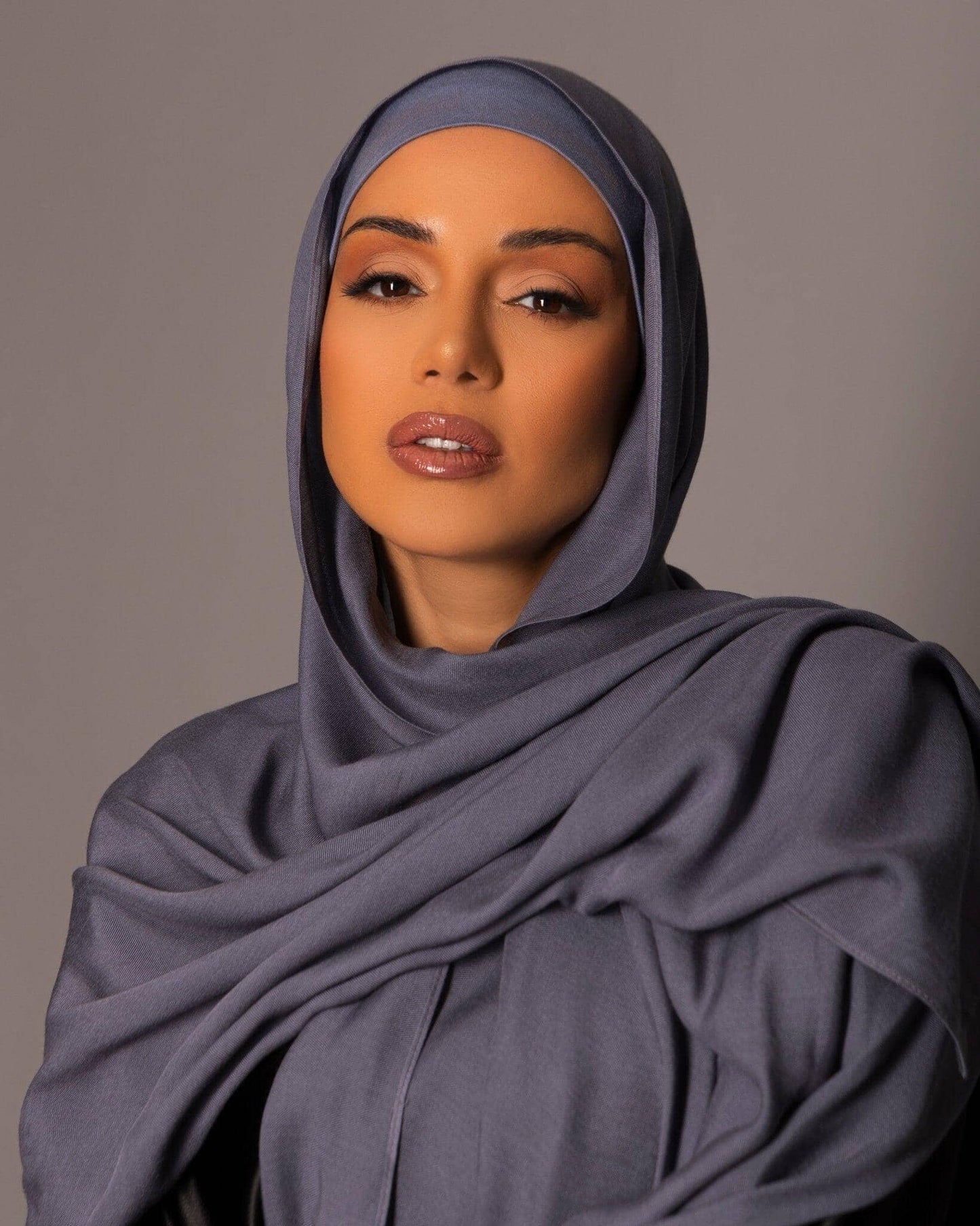 Premium Modal Hijab with matching under cap set – Ash Slate - Hals and Sals