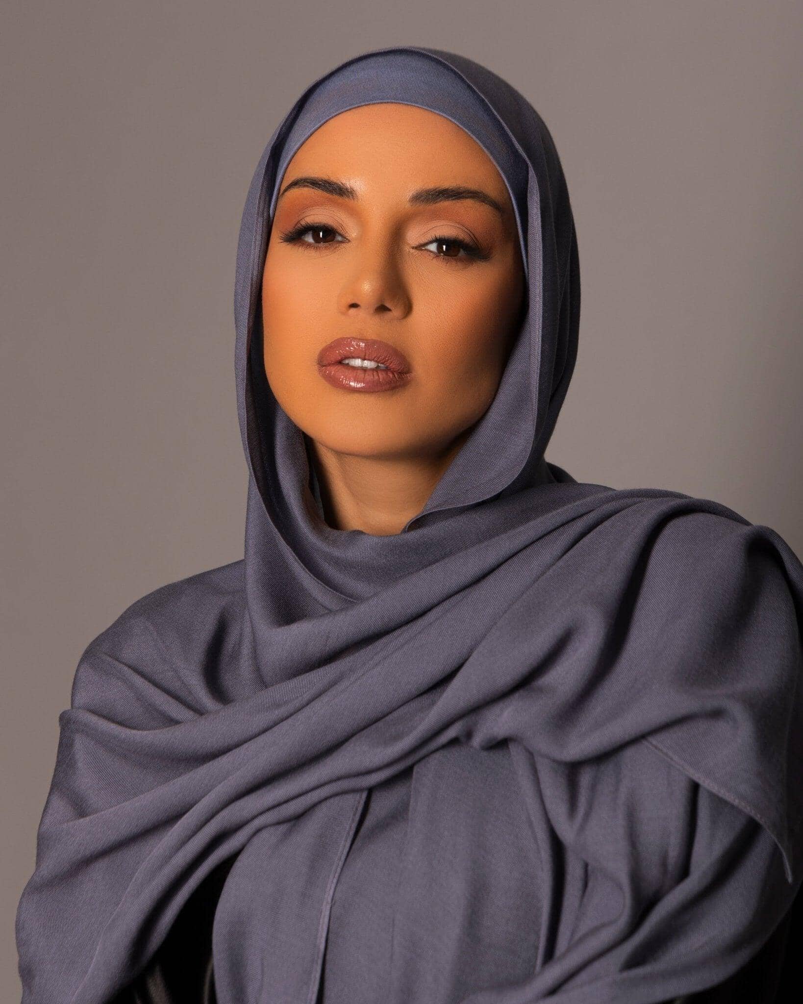 Premium Modal Hijab with matching under cap set – Ash Slate - Hals and Sals