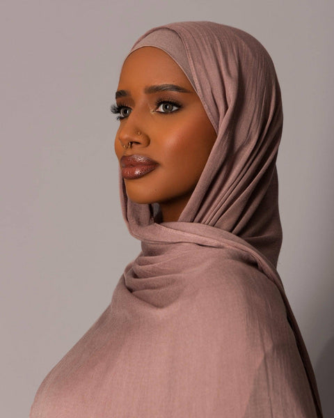 Premium Modal Hijab with matching under cap set – Mauve Dust - Hals and Sals