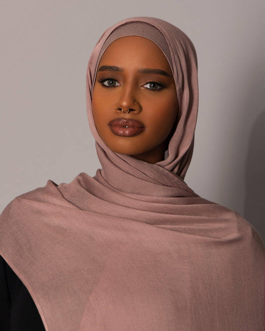 Premium Modal Hijab with matching under cap set – Mauve Dust - Hals and Sals