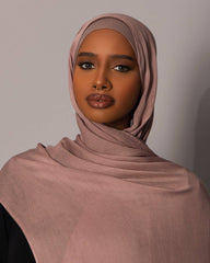 Premium Modal Hijab with matching under cap set – Mauve Dust - Hals and Sals