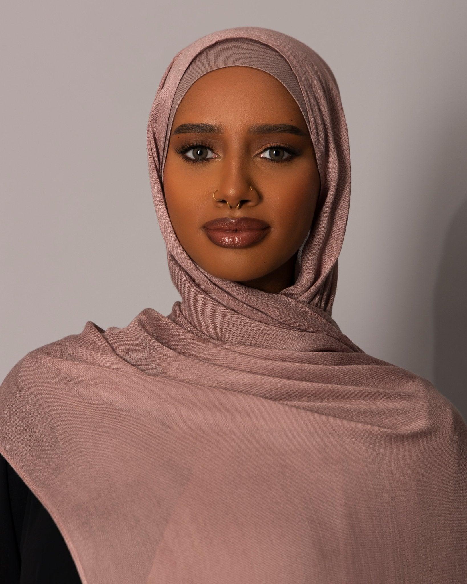 Premium Modal Hijab with matching under cap set – Mauve Dust - Hals and Sals