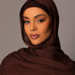 Premium Modal Hijab with matching under cap set – Auburn Brown - Hals and Sals