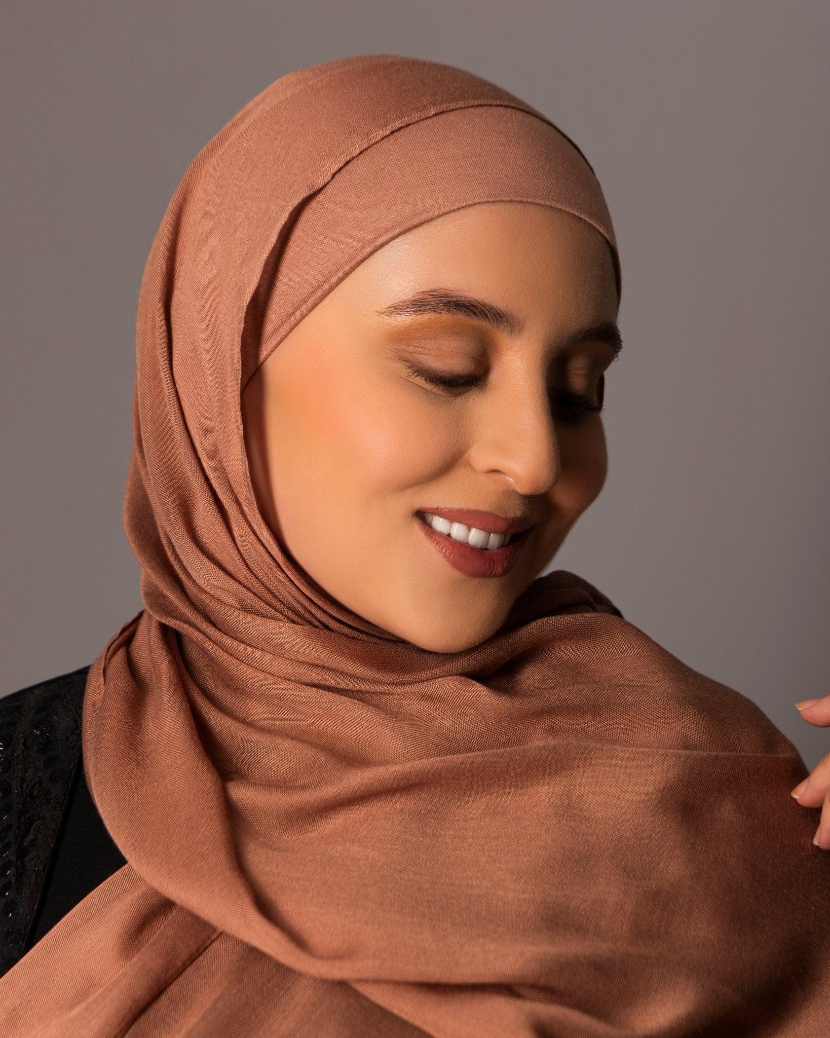 Premium Modal Hijab with matching under cap set – Terracotta Blush - Hals and Sals