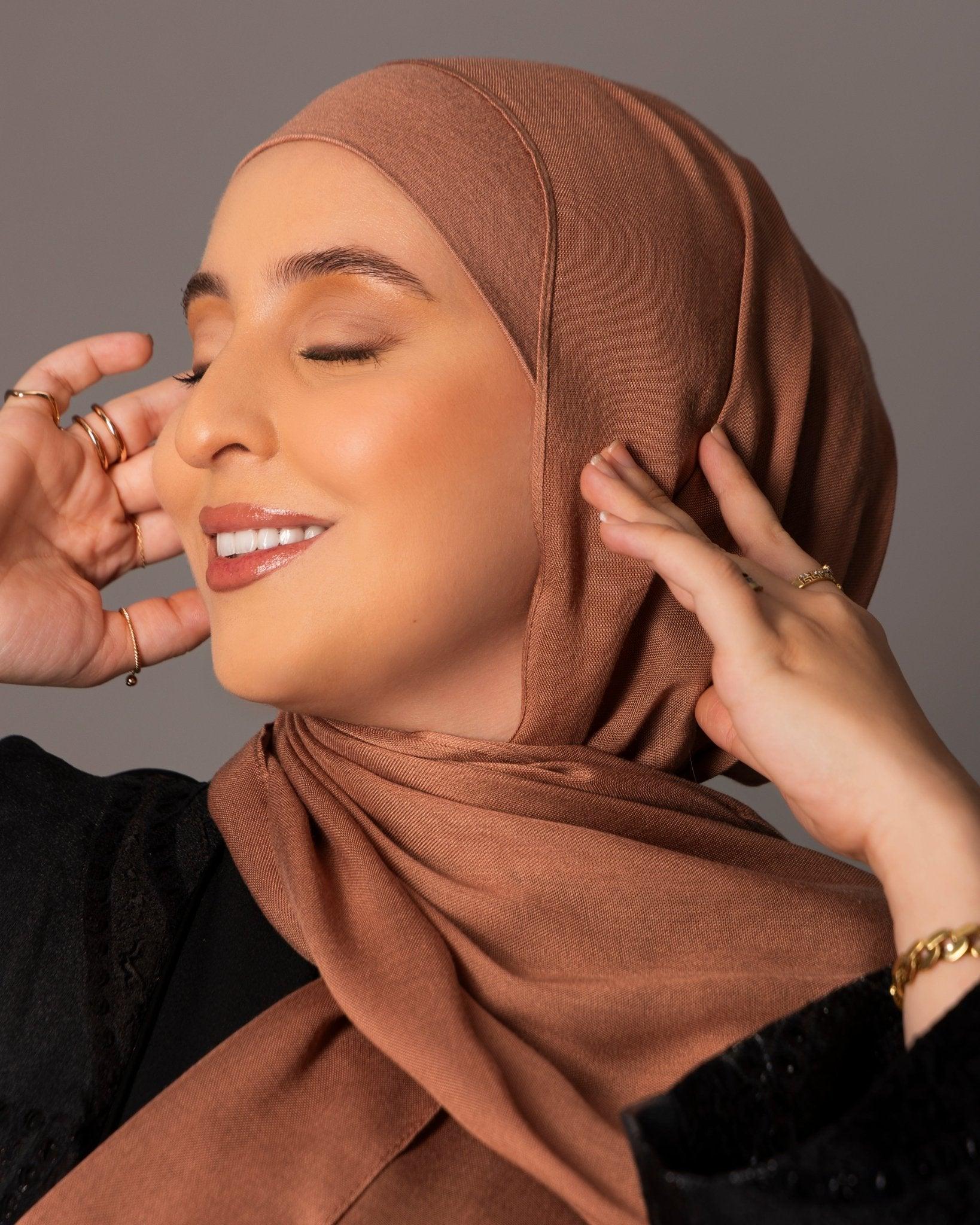 Premium Modal Hijab with matching under cap set – Terracotta Blush - Hals and Sals
