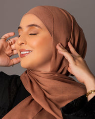 Premium Modal Hijab with matching under cap set – Terracotta Blush - Hals and Sals