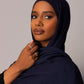 Premium Modal Hijab with matching under cap set – Sapphire Noir - Hals and Sals