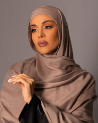 Premium Modal Hijab with matching under cap set – Taupe - Hals and Sals