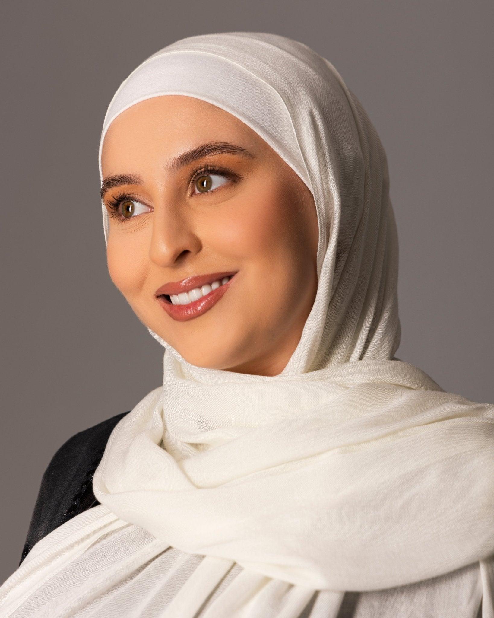 Premium Modal Hijab with matching under cap set – Ivory - Hals and Sals