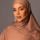 Premium oversize Jersey Hijab – Golden Sand - Hals and Sals