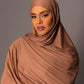 Premium oversize Jersey Hijab – Golden Sand - Hals and Sals