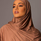 Premium oversize Jersey Hijab – Golden Sand - Hals and Sals