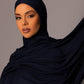 Premium oversize Jersey Hijab – Midnight - Hals and Sals