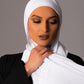Chiffon Hijab with matching under cap set – Brilliant white - Hals and Sals