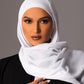 Chiffon Hijab with matching under cap set – Brilliant white - Hals and Sals