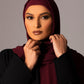 Chiffon Hijab with matching under cap set – Deep Garnet - Hals and Sals