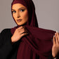 Chiffon Hijab with matching under cap set – Deep Garnet - Hals and Sals