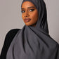 Chiffon Hijab with matching under cap set – Charcoal - Hals and Sals