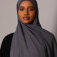 Chiffon Hijab with matching under cap set – Charcoal - Hals and Sals