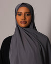 Chiffon Hijab with matching under cap set – Charcoal - Hals and Sals