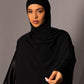 Chiffon Hijab with matching under cap set – Black - Hals and Sals