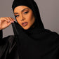 Chiffon Hijab with matching under cap set – Black - Hals and Sals