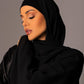 Chiffon Hijab with matching under cap set – Black - Hals and Sals