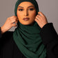 Chiffon Hijab with matching under cap set – Emerald - Hals and Sals