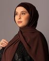 Chiffon Hijab with matching under cap set – Mahogany - Hals and Sals