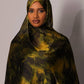 Printed Chiffon Hijab – Marble olive - Hals and Sals