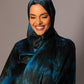 Printed Chiffon Hijab – Marble blue - Hals and Sals