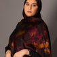Printed Chiffon Hijab – Marble rouge - Hals and Sals