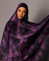 Printed Chiffon Hijab – Marble Amethyst - Hals and Sals