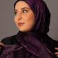 Printed Chiffon Hijab – Aged plum - Hals and Sals