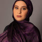Printed Chiffon Hijab – Aged plum - Hals and Sals