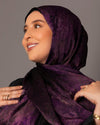 Printed Chiffon Hijab – Aged plum - Hals and Sals