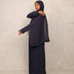 Navy Eclipse Abaya - Hals and Sals