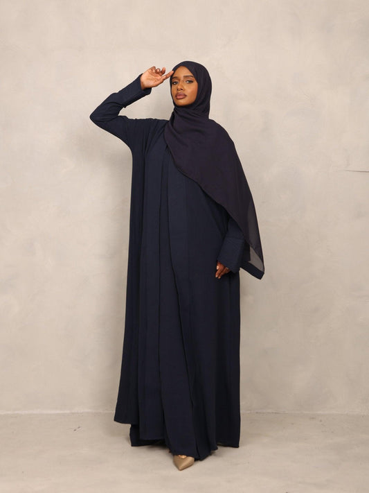 Navy Eclipse Abaya - Hals and Sals