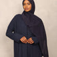 Navy Eclipse Abaya - Hals and Sals