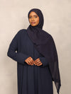 Navy Eclipse Abaya - Hals and Sals