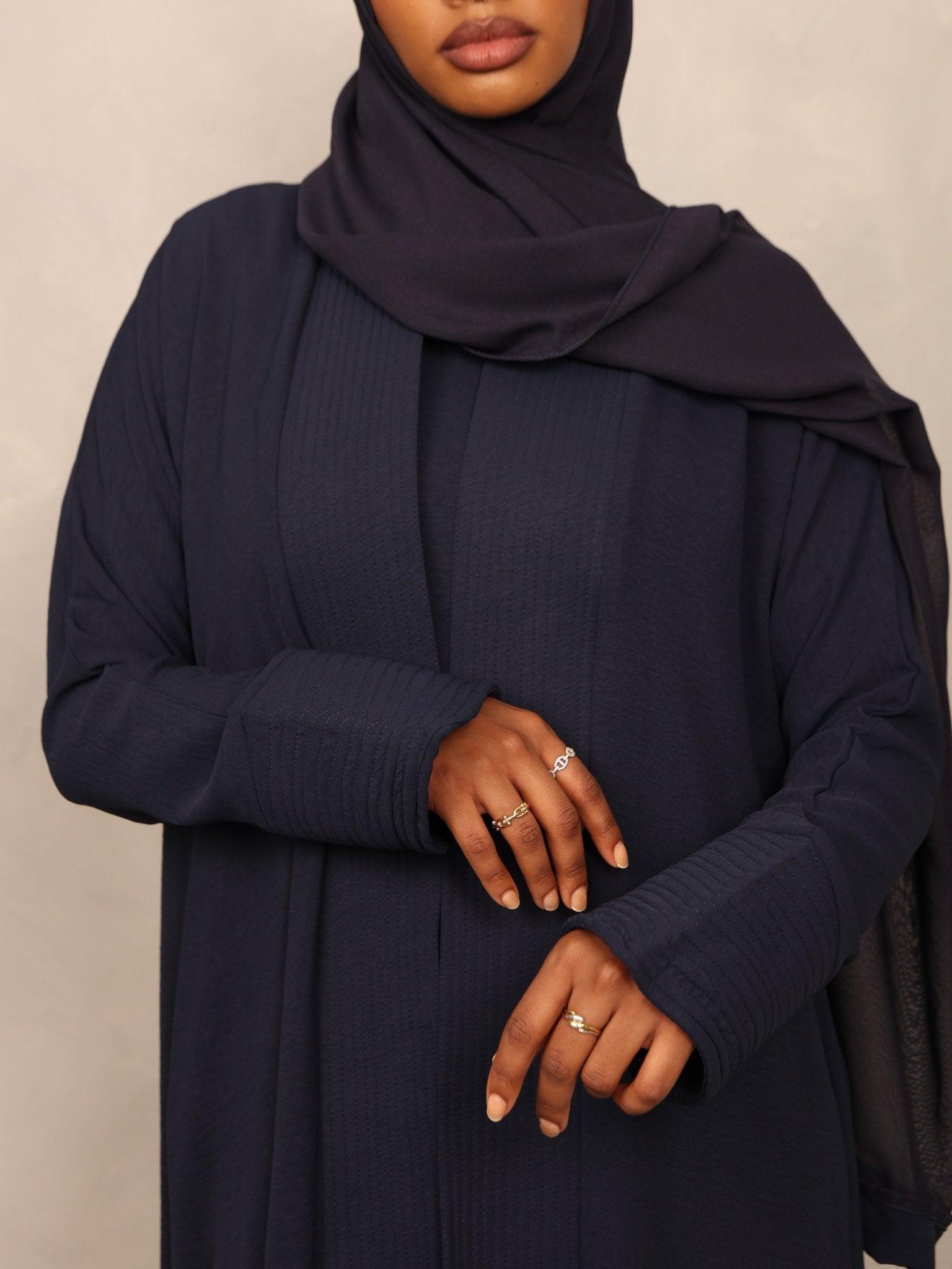 Navy Eclipse Abaya - Hals and Sals